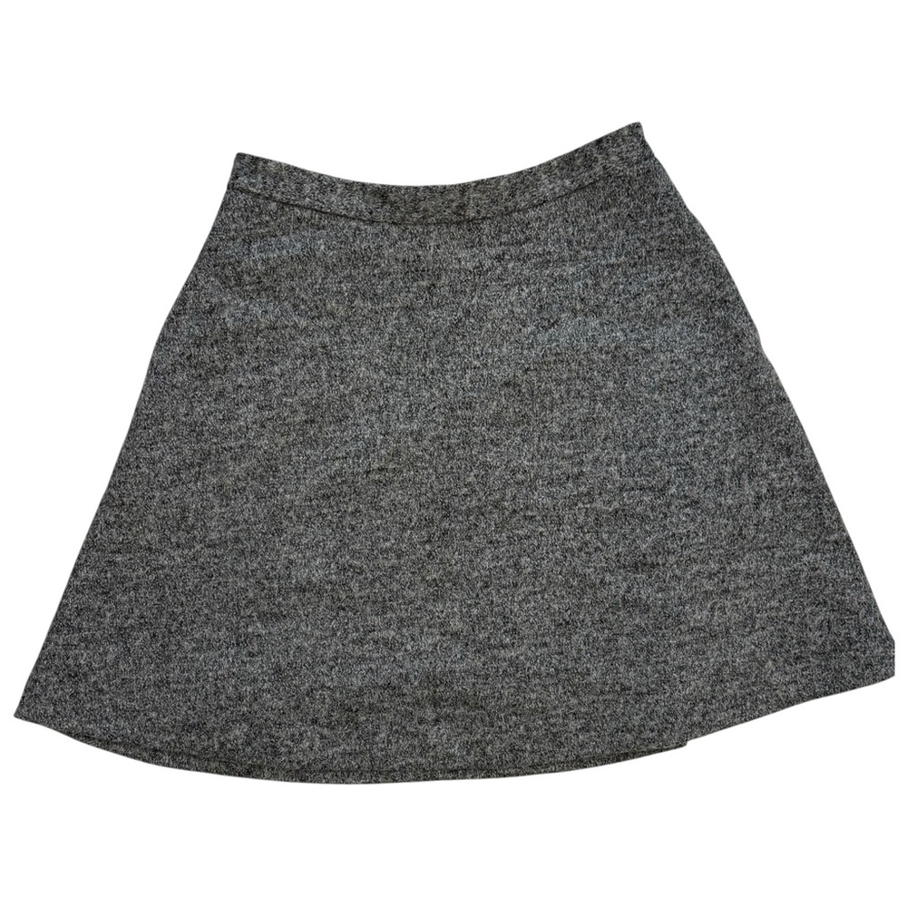 Banana Republic Gray Wool-Blend A-Line Skirt w/ Lining & Pockets | Size 2